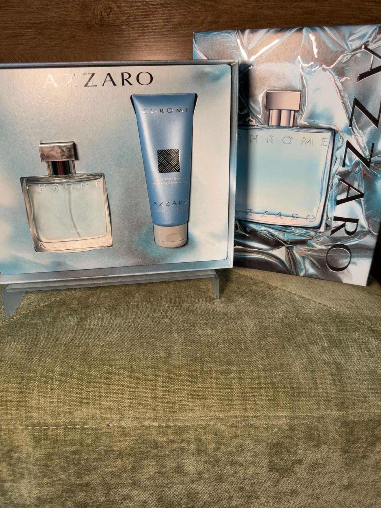 Azzaro Chrome Eau de Toilette 100 mL gift set with 75 mL hair and body shampoo